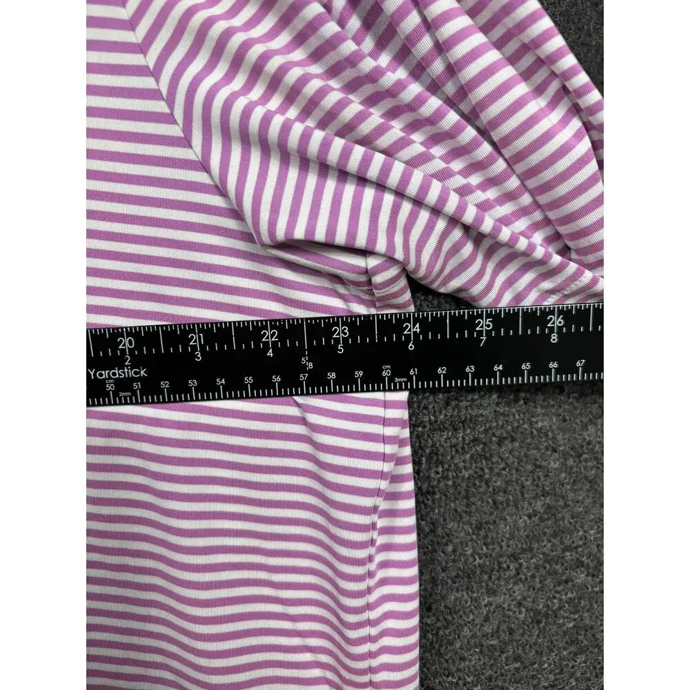 RLX Ralph Lauren Golf Performance Polo Shirt Mens Size XL Pink Striped Stretch